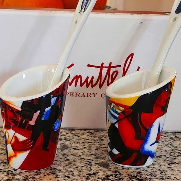 Knuttel Tipperary Crystal egg cup with spoon 2 set - Picture 1 of 2